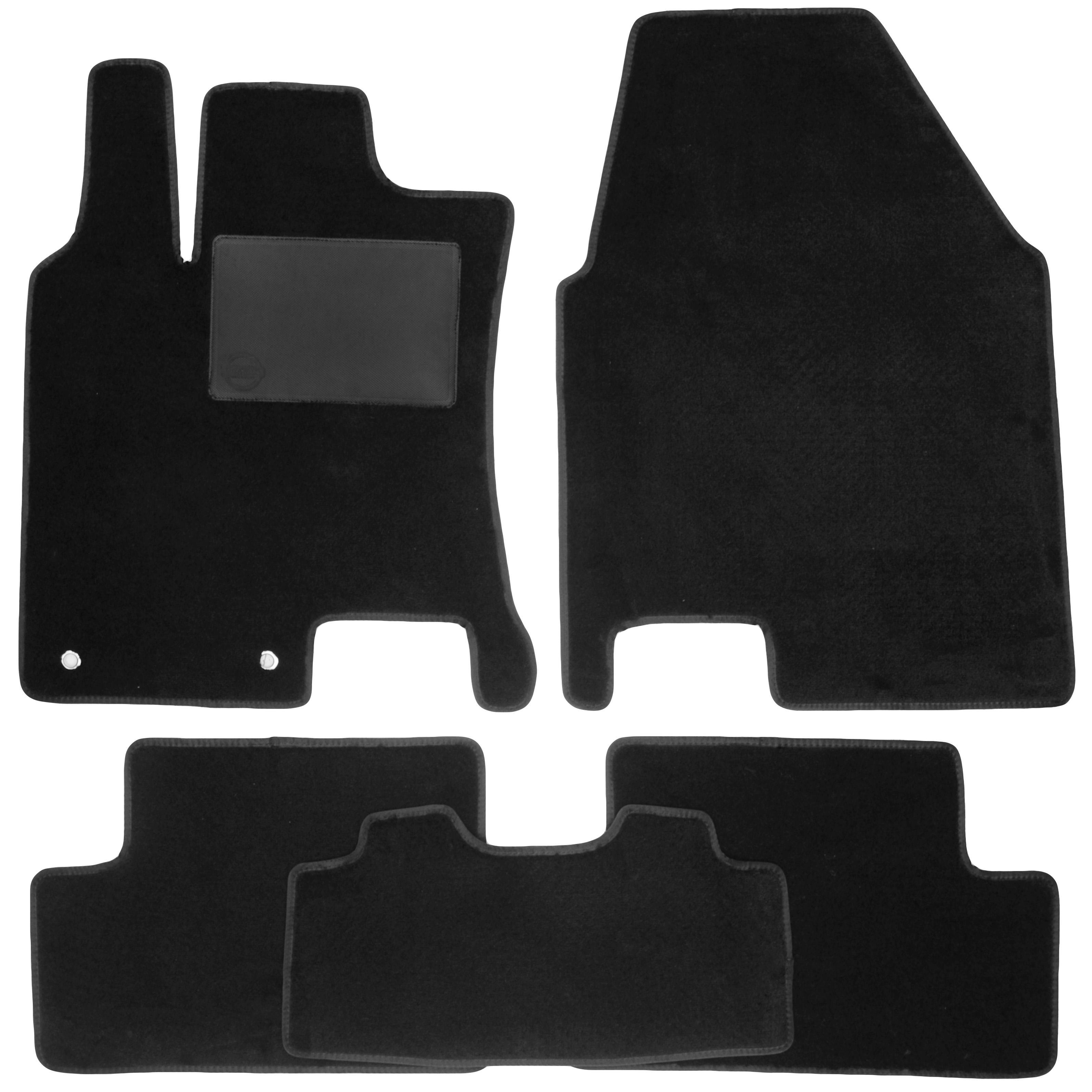 Коврики в салон для Nissan Qashqai 2006-2014 текстильные Черный