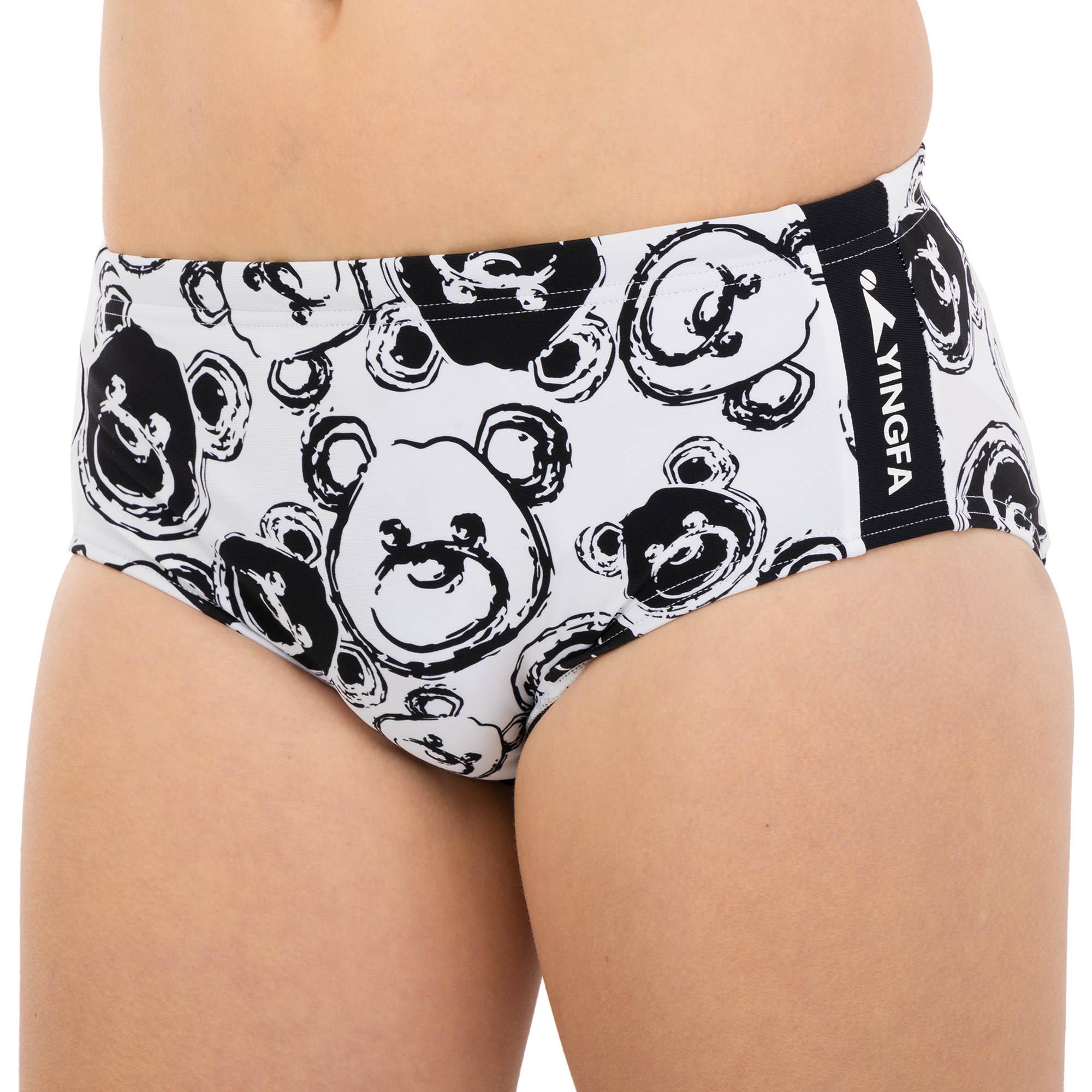 Плавки мужские классические для плавания YINGFA Bear 9649 S Черный/Белый (9649_Черный-белый_S_(150-155с) Плавки мужские классические для плавания YINGFA Bear 9649 S Черный/Белый (9649_Черный-белый_S_(150-155с)