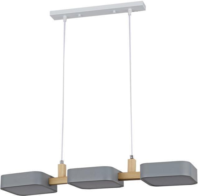 LED-люстра подвесная Sirius на три квадратных плафона 3000/6500K IP20 G 98102/3 72W Gray (28686269)