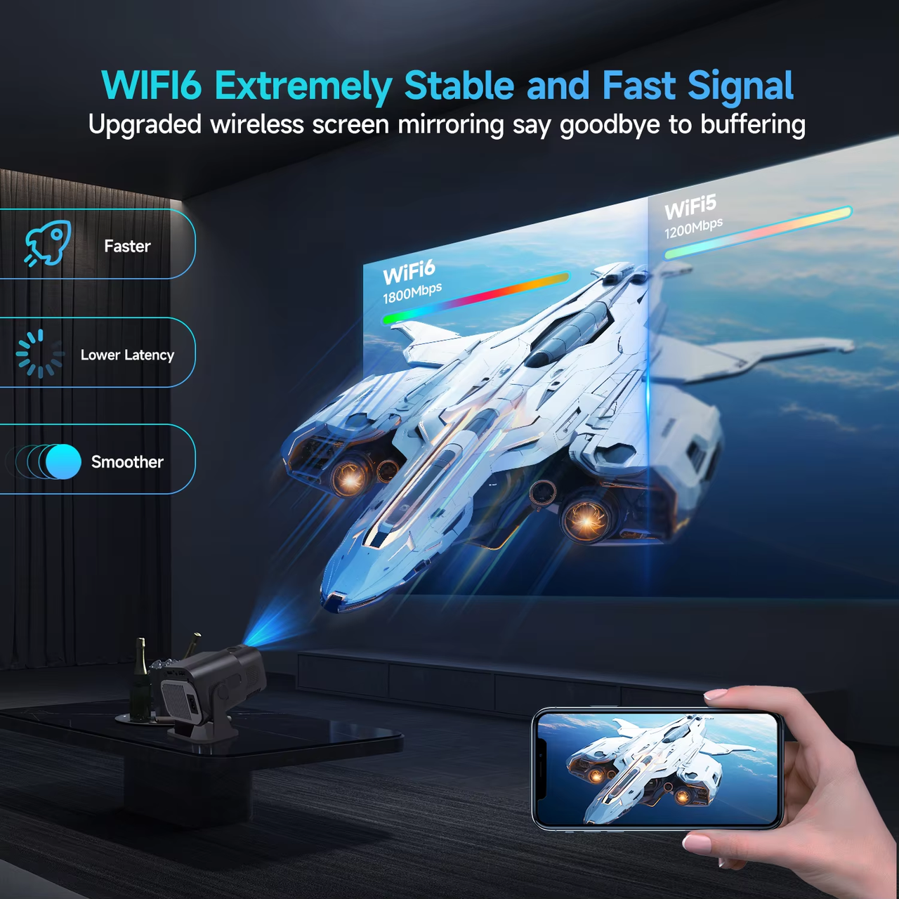 Проектор Magcubic HY320 Mini 4K 300ANSI Android 11 - фото 5