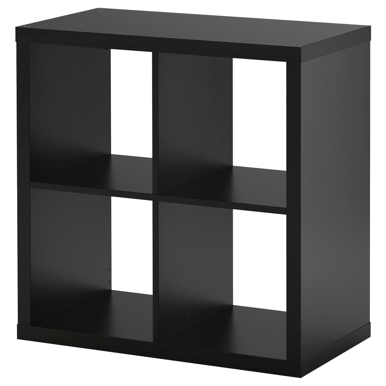 Стеллаж IKEA KALLAX 2х2 ящика Черно-коричневый (602.758.12)