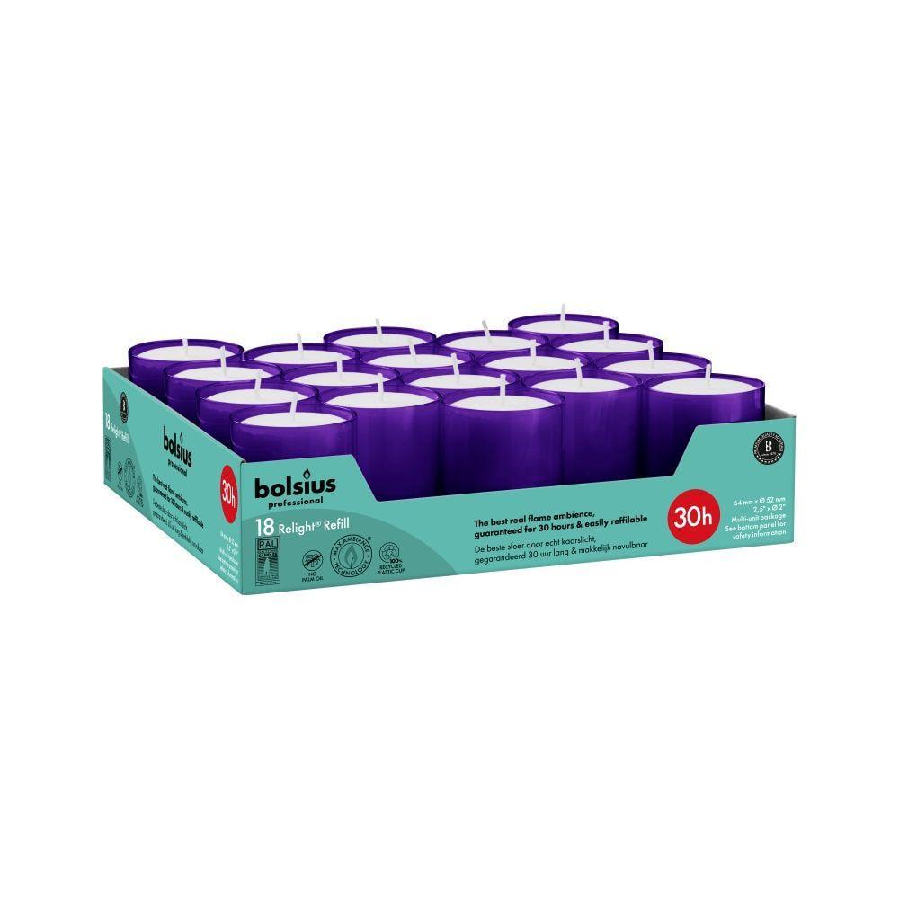 Свеча ReLight Refills Bolsius 18 шт. Purple