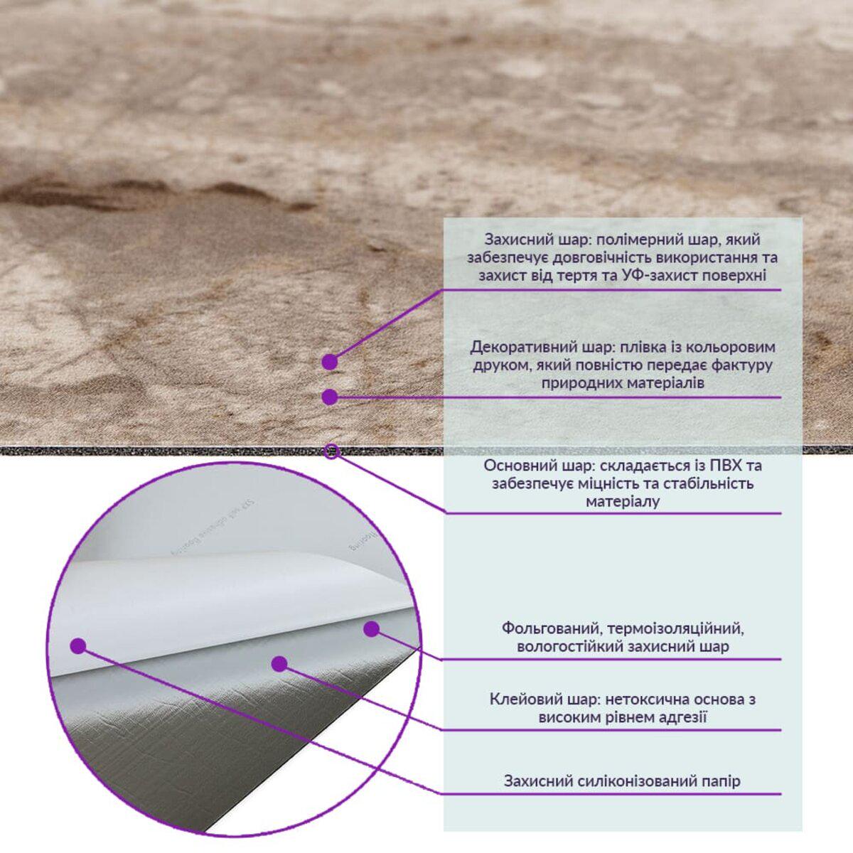 Панель самоклеящаяся SW-00000864 виниловая глянцевая 600х300х1,5 мм (СВП-116) - фото 3
