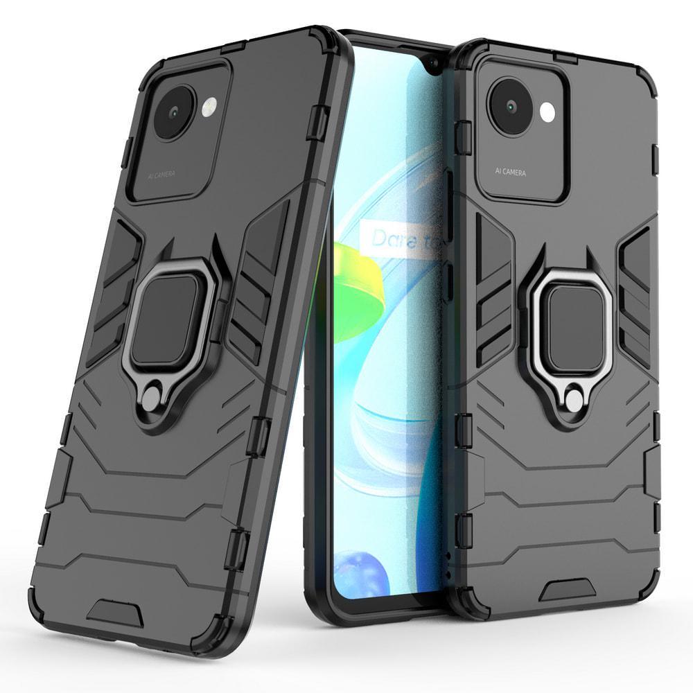 Протиударний чохол Realme C30 (підставка кільце) Black (29679-2B)