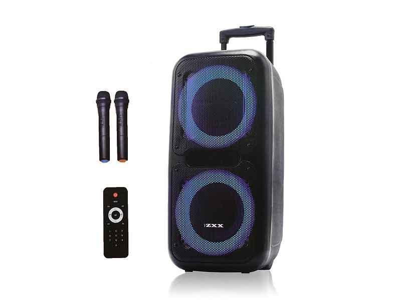 Портативная колонка ZXX 7575/8163 60 Вт 12" USB/SD/FM/BT/TWS/2MIC Черный