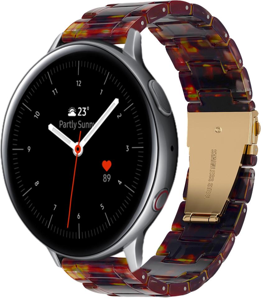 Ремешок из Cмолы Resin для Galaxy Watch Active 2 40/44 мм Orange Black (28806-47)