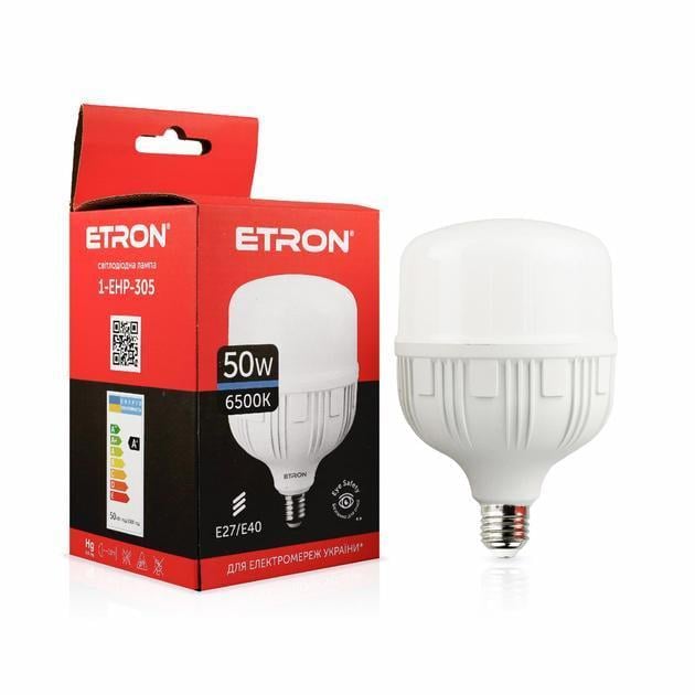 LED-лампа высокомощная ETRON 50W T140 6500K 220V E27/E40 Холодный Белый (29177928)