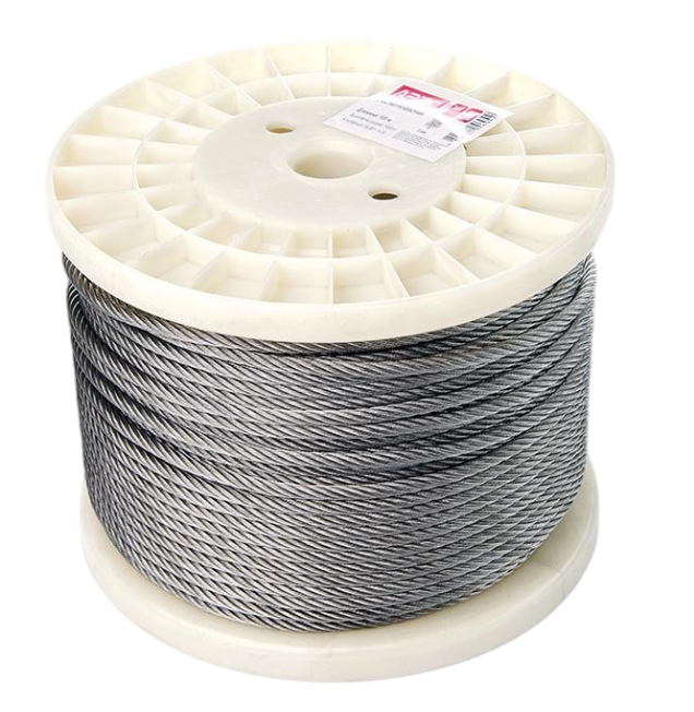 Трос Apro 5 мм DIN 3060 6х19+1х19 нержавіючий А2 100 м (18666890)