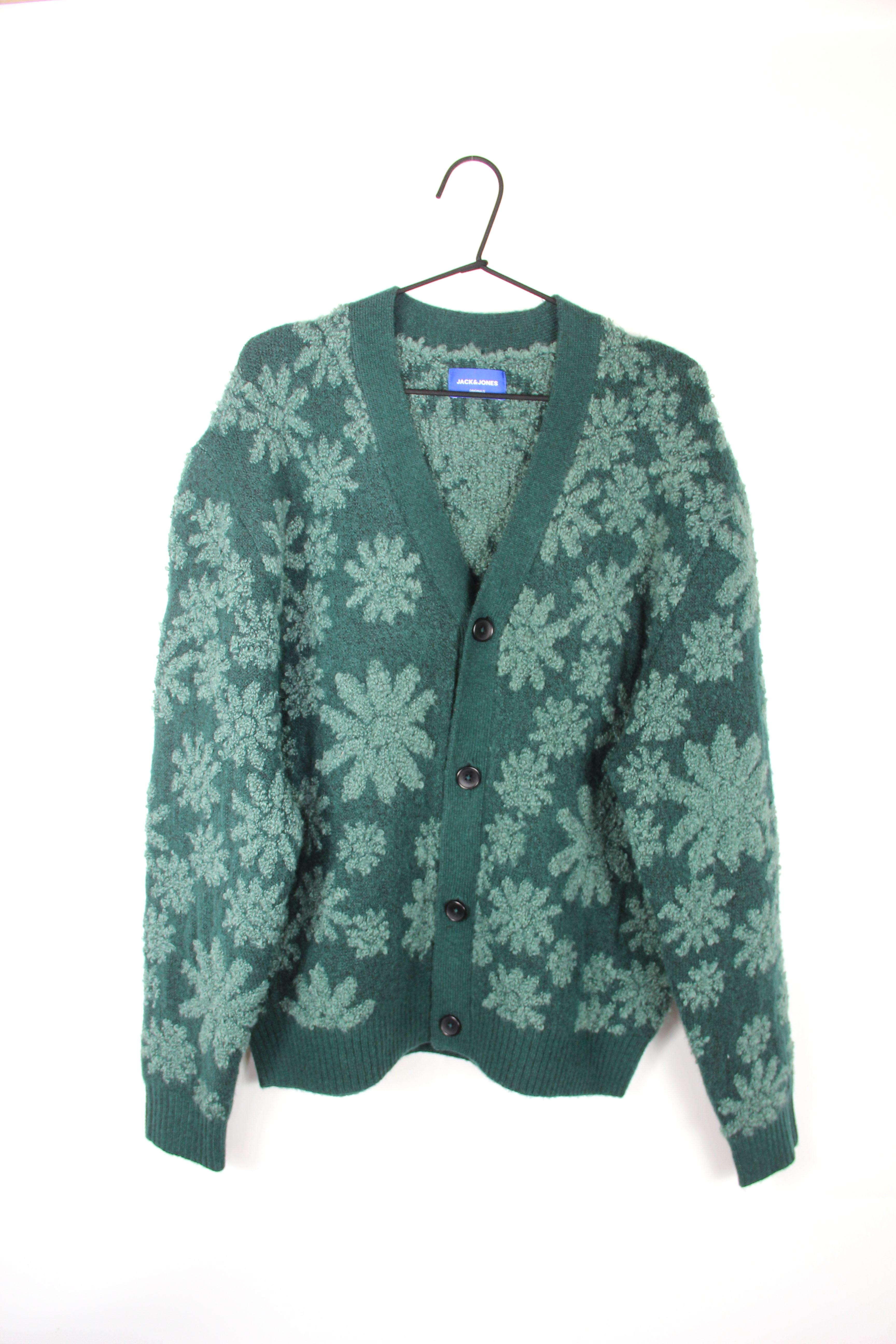 Кардиган Jack & Jones 12262154 L зелений принт