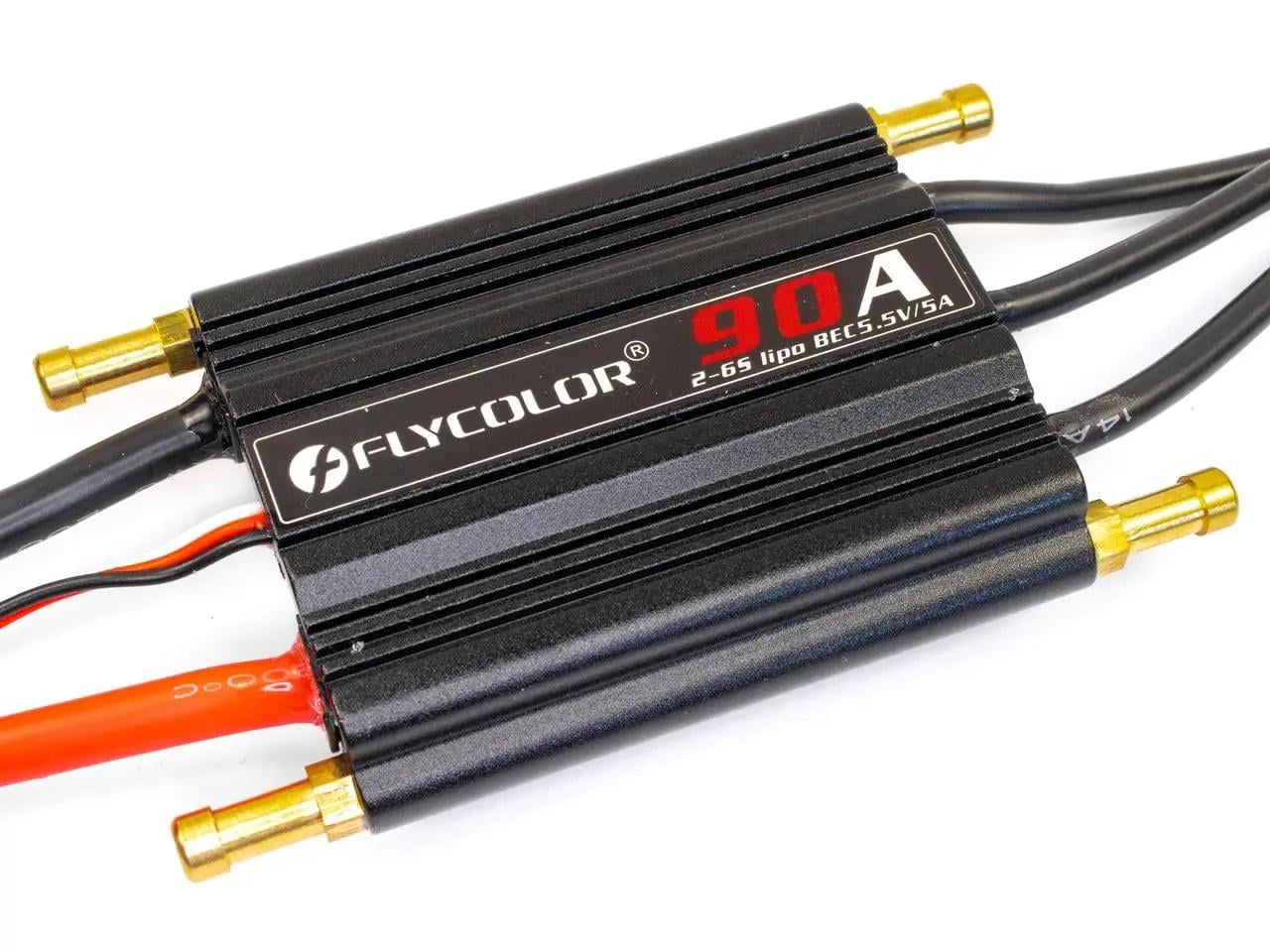 Регулятор скорости бесколлекторный ESC 90A Flycolor 2-6S LiPo BEC 5.5V/5A с реверсом для RC лодок и катеров (00-00030053) Регулятор скорости бесколлекторный ESC 90A Flycolor 2-6S LiPo BEC 5.5V/5A с реверсом для RC лодок и катеров (00-00030053)