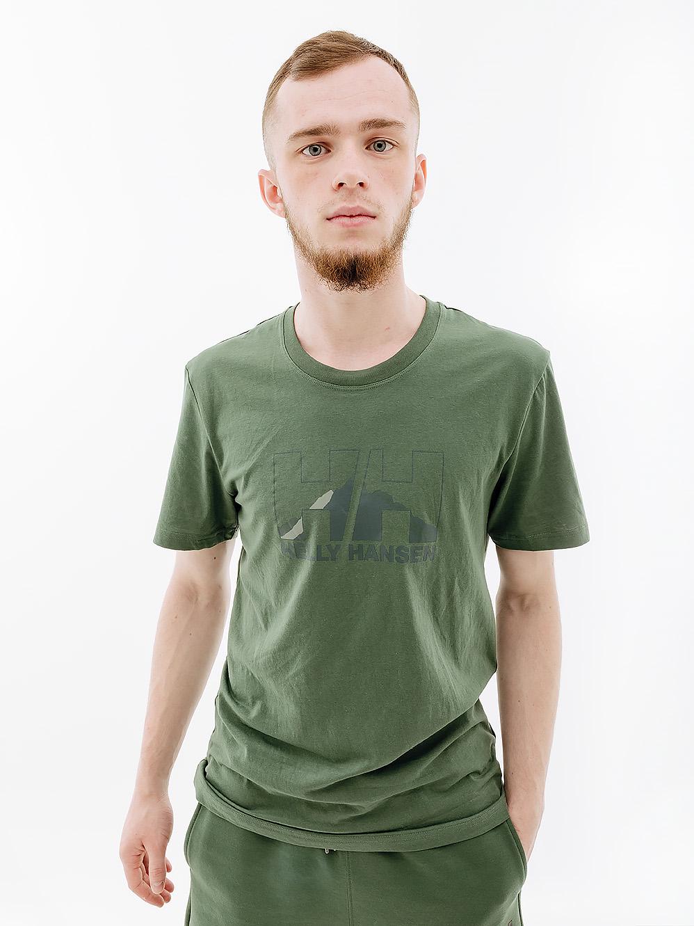 Футболка чоловіча Helly Hansen NORD GRAPHIC T-SHIRT M Зелений (7d62978-476 M)