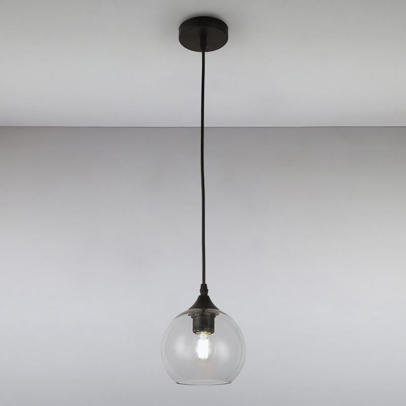 Люстра подвесная лофт Light House LS-14837-1 CL на одну лампу Черный/Прозрачный