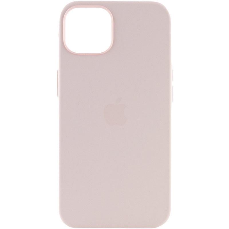 Противоударный Чехол Silicone case (AAA) full with Magsafe and Animation для Apple iPhone 15 Plus (6.7") Розовый / Light pink - фото 2