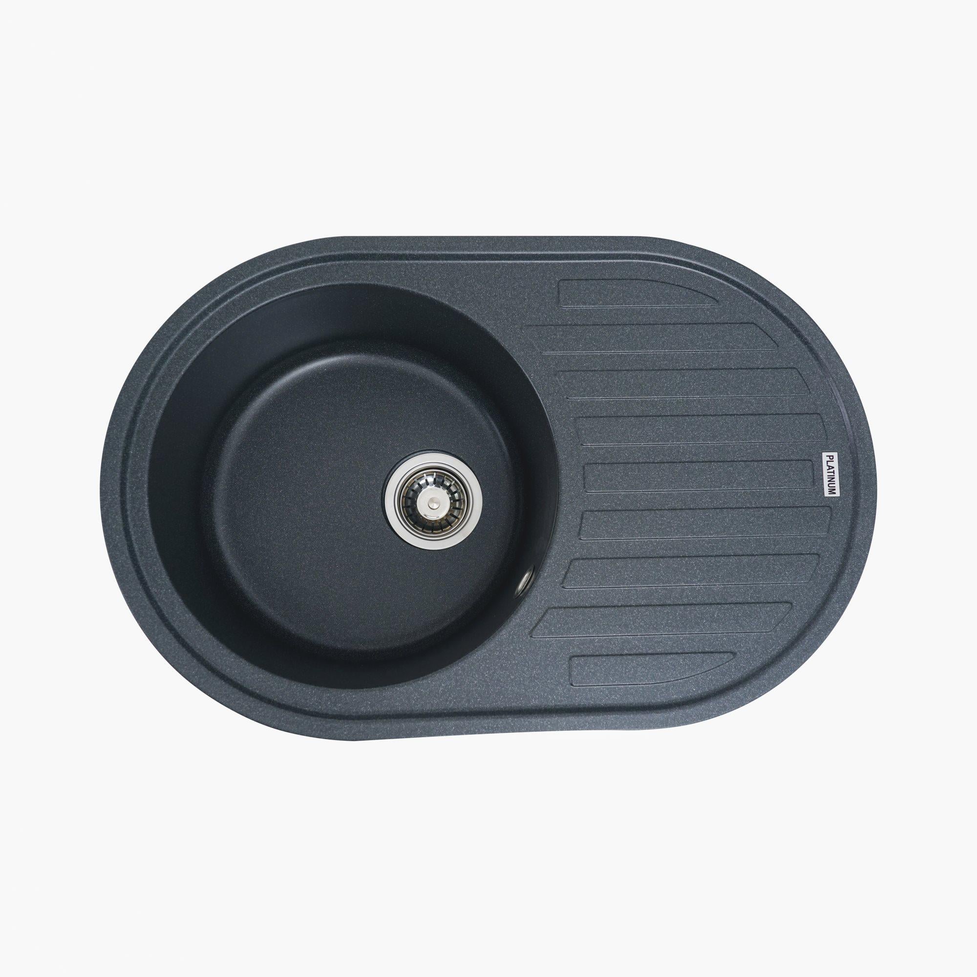 Гранитная мойка для кухни Valeso LIRA 7750 матовая Антрацит