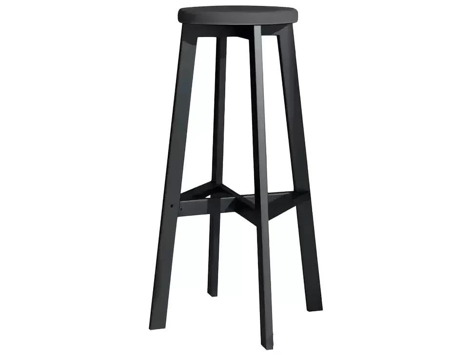 Стул барный Металл-Дизайн Флай Черный Бархат/Черный (48094)