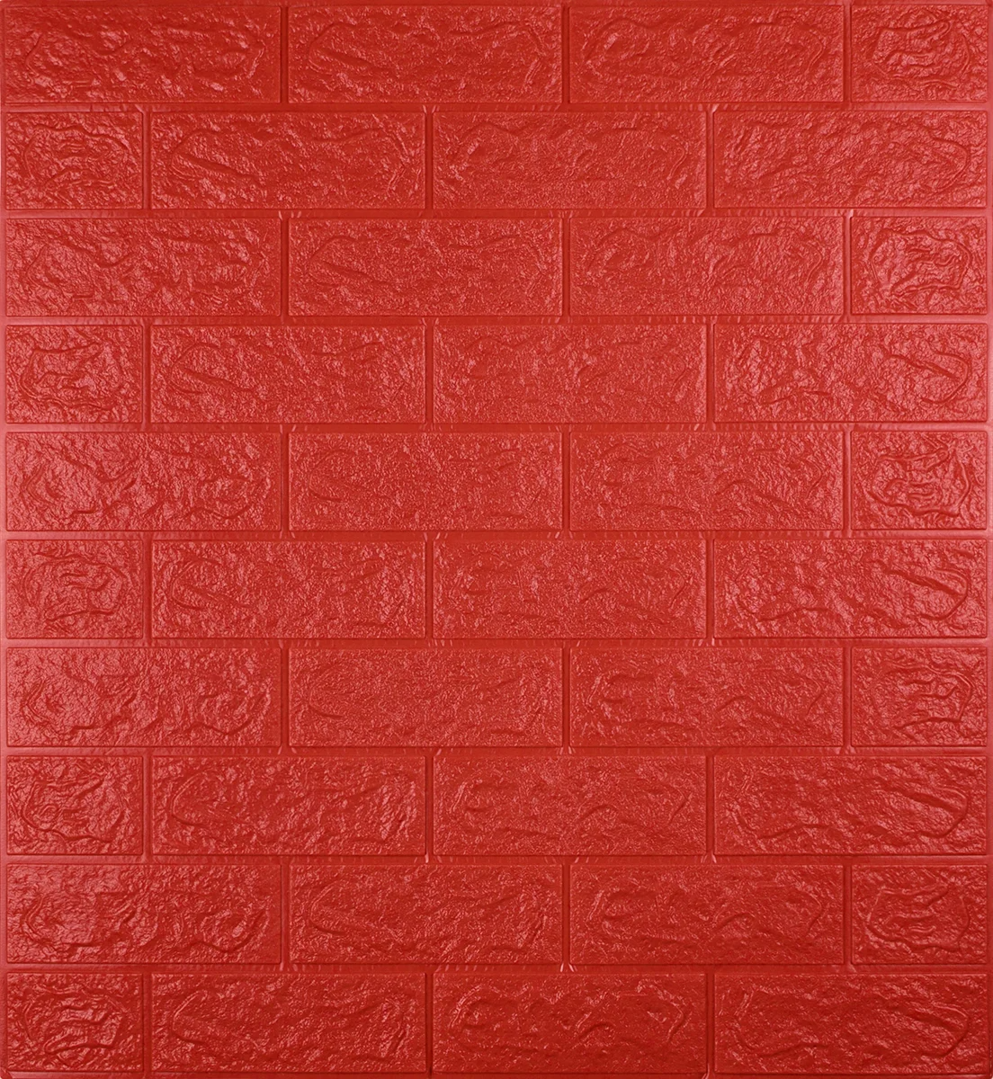 Самоклеюча 3D панель Sticker Wall декоративна під цеглу 700х770х5 мм Червоний