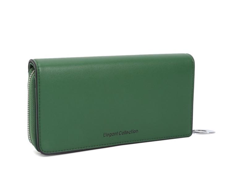 Гаманець жіночий SUNROZ Elegant Collection шкіра Зелений (912685260)