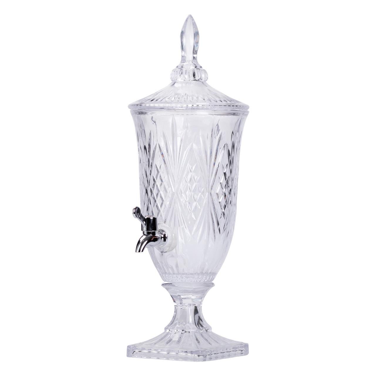 Лимонадница с краном на ножке стеклянная для напитков 2 л 46 см (HP-19-15) - фото 3 Лимонадница с краном на ножке стеклянная для напитков 2 л 46 см (HP-19-15) - фото 3