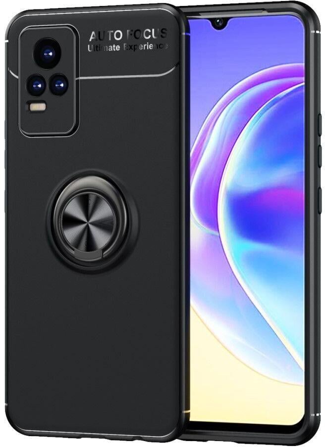 Чохол із кільцем Auto Focus для Vivo V21e Black (23463-2B)