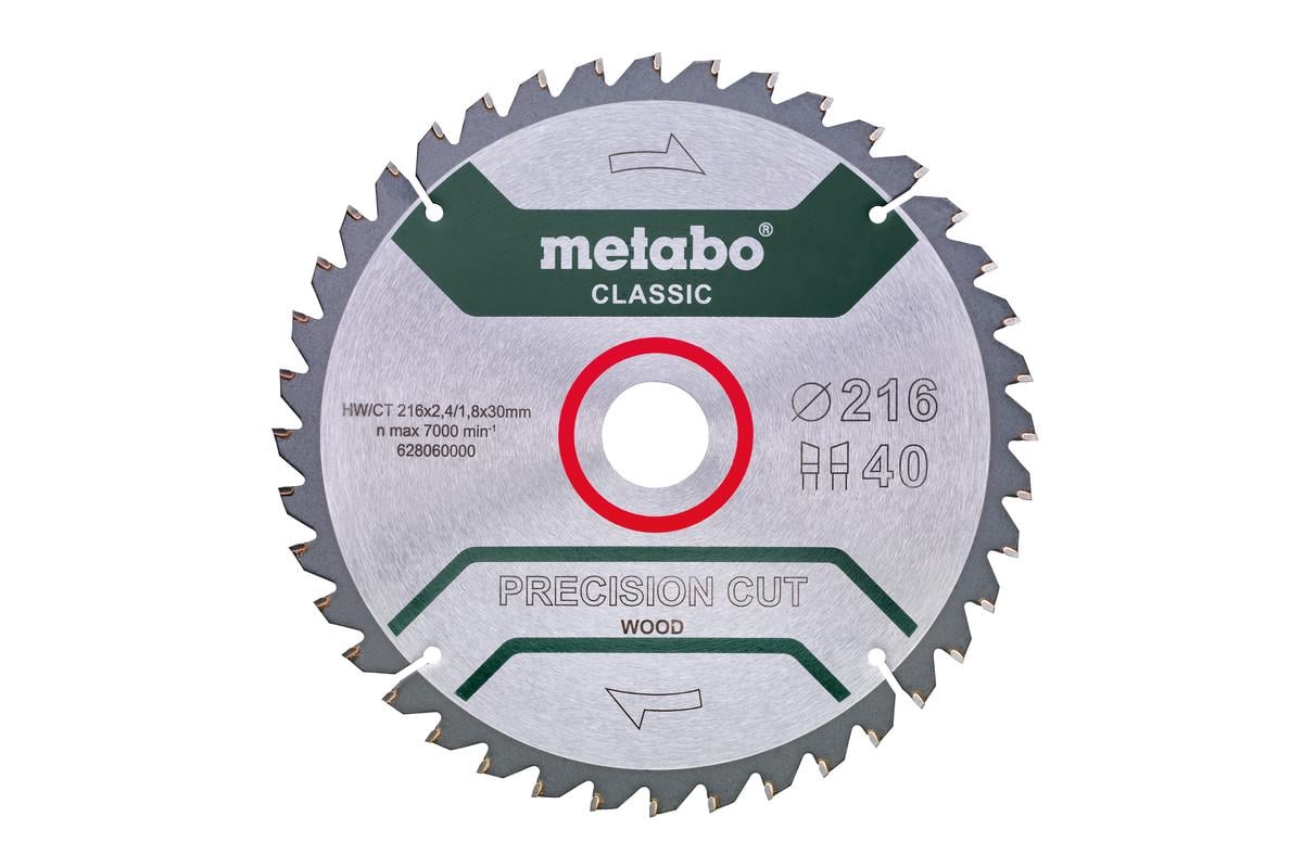 Диск пиляльний Metabo HW/CT 216x30 40WZ5n (00000006065) - фото 1