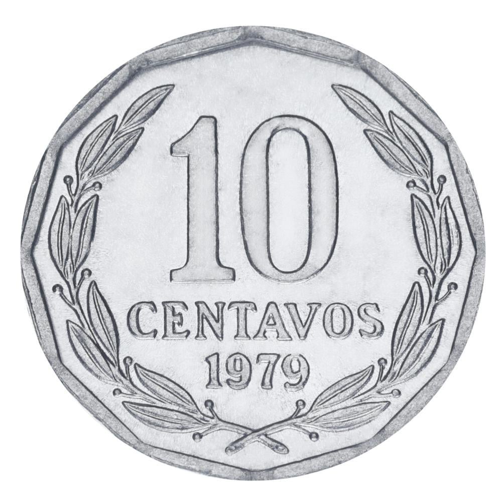 Коллекционная монета Чили 10 сентаво 1979 UNC Птица-Гриф (М20604)