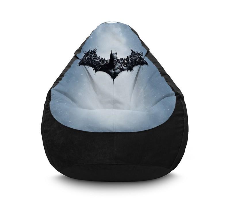 Кресло мешок iPuff Batman Arkham Knight Флок XXL 90х125 см Черный