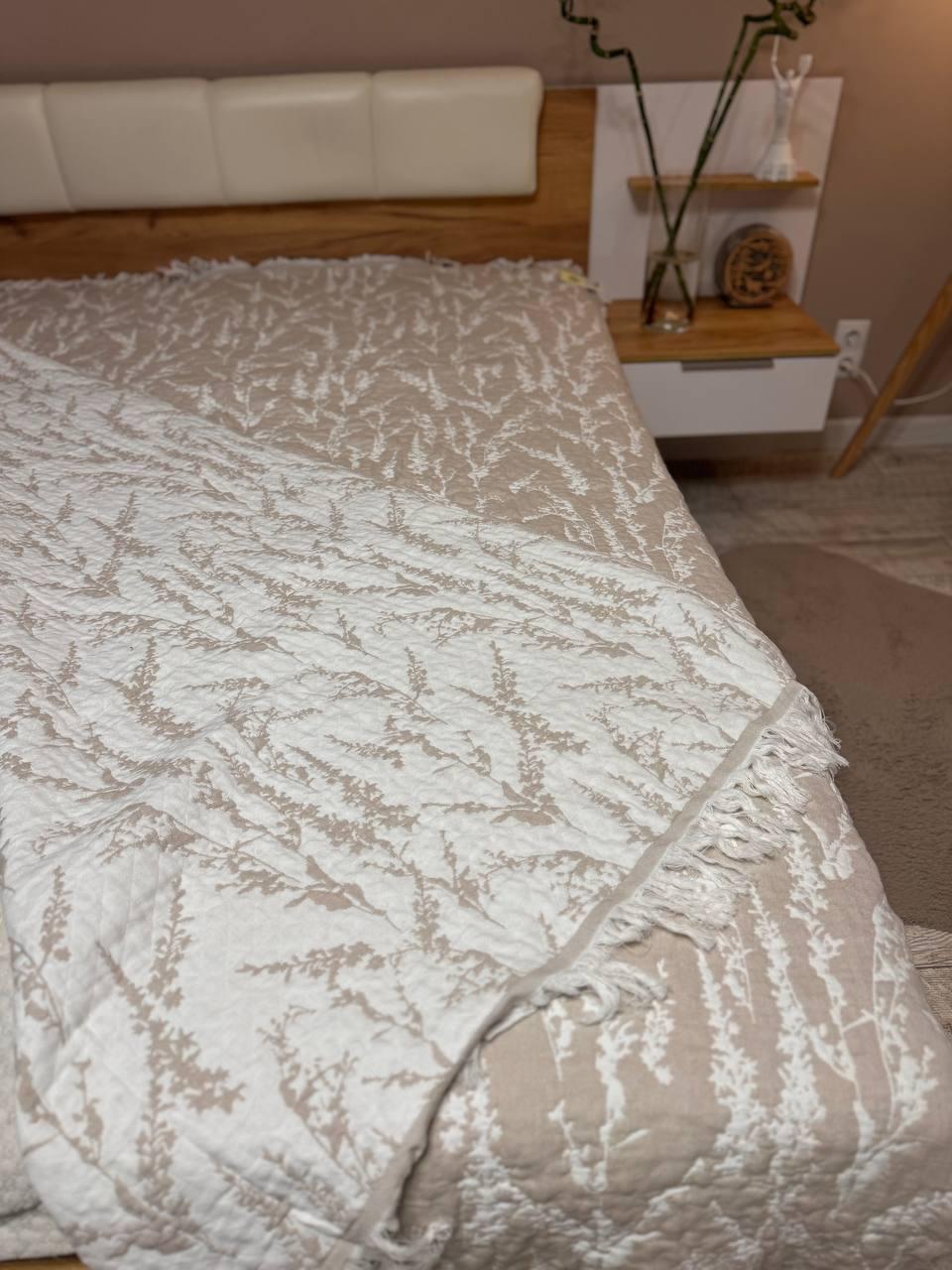 Плед хлопковый евро 200х230 Бежевый (Д-muslin-2025-004-01) - фото 2 Плед хлопковый евро 200х230 Бежевый (Д-muslin-2025-004-01) - фото 2