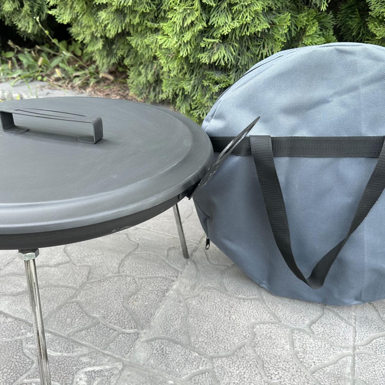 Сковорода из диска Metalzavod Фрея с крышкой и чехлом 54х41,5х33 см 40 см (SDR-40KCH) - фото 2