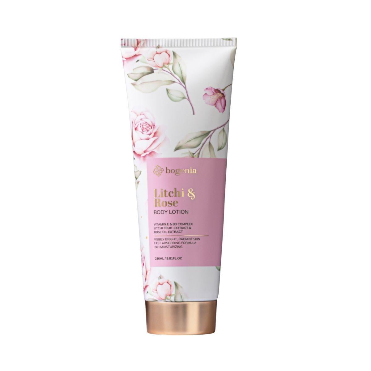 Лосьон для тела Bogenia Body Lotion Ceramides Litchi&Rose увлажняющий осветляющий 236 мл (BG425001)