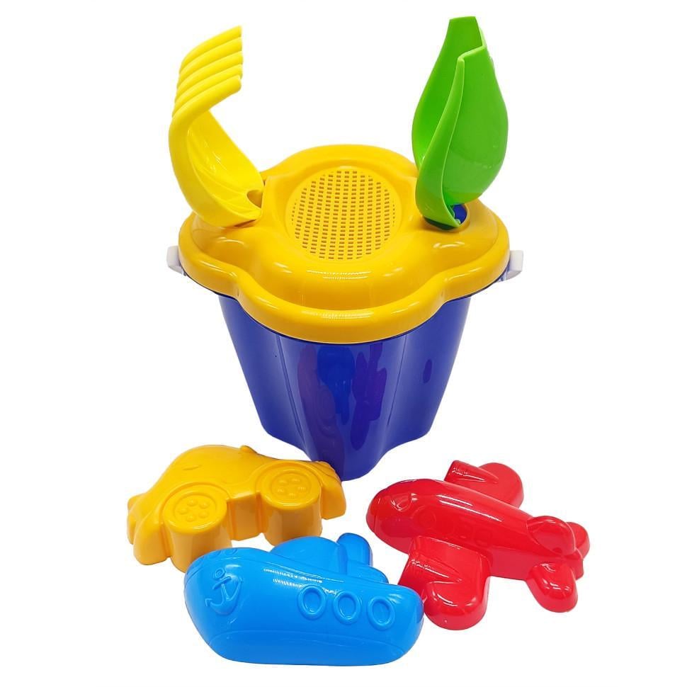 Набір для пісочниці "Дзвіночок №1" 0978 відерце/лопатка/граблі Синій (RLT53157s65816)
