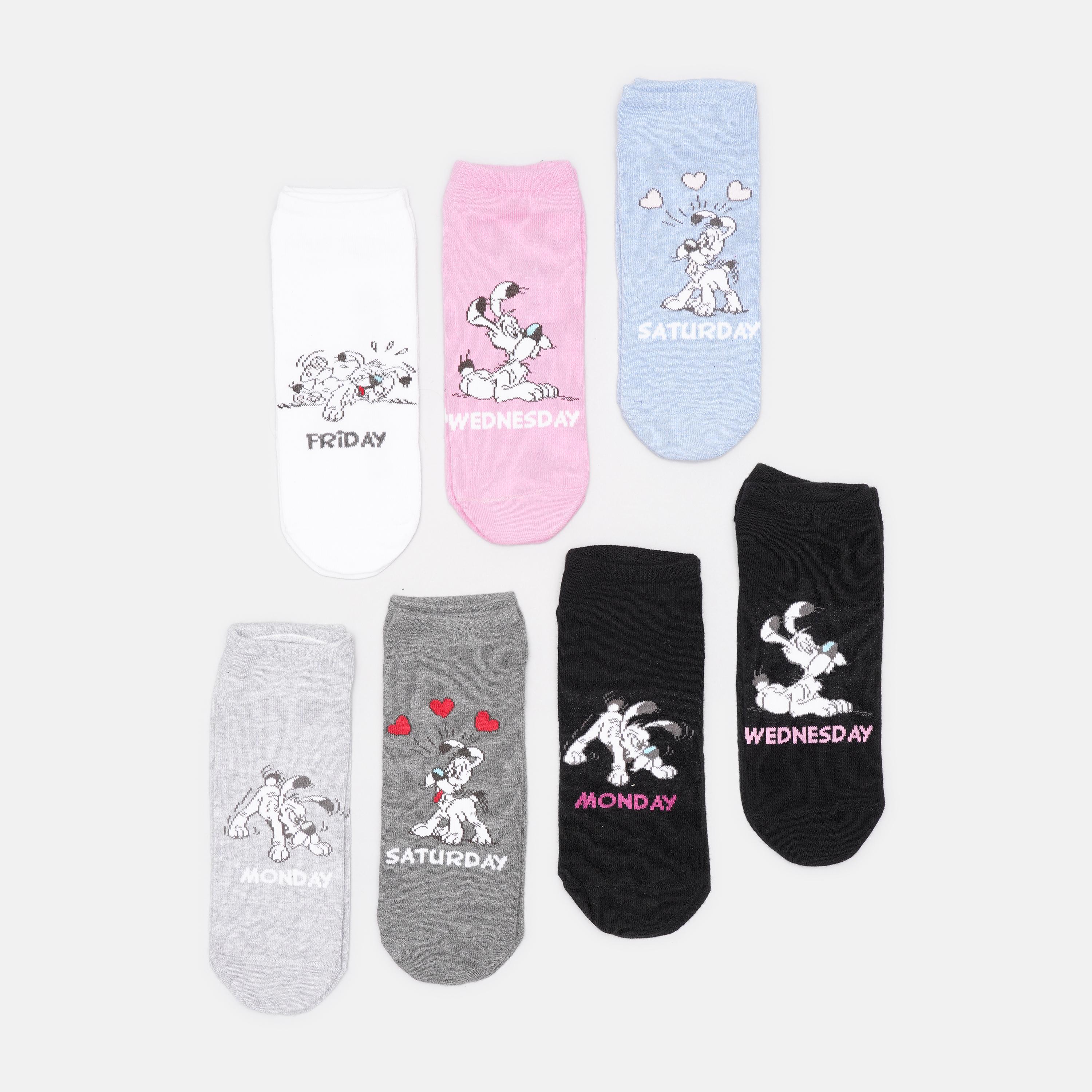 Шкарпетки C&A 7 пар р. 39-42 Сірий/Рожевий (2809798402641)