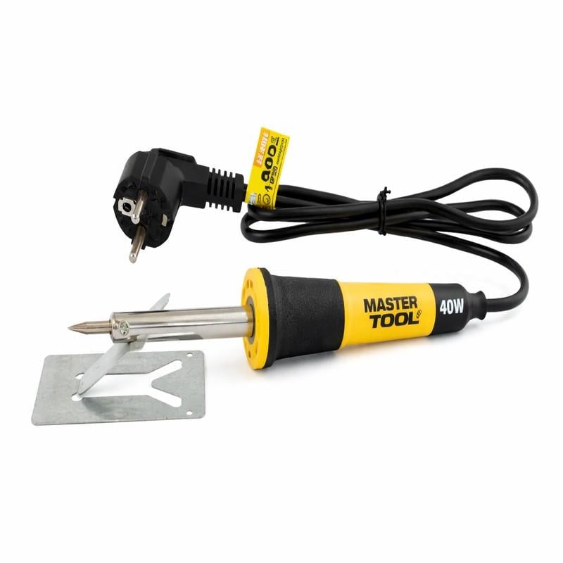 Паяльник электрический MasterTool 40 Вт 220V 300°C для пайки проводов и электроники (44-0007)