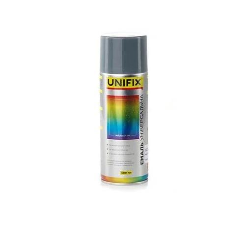 Эмаль акриловая универсальная Unifix 400 мл RAL 7031 Темно-серый глянец (84571)