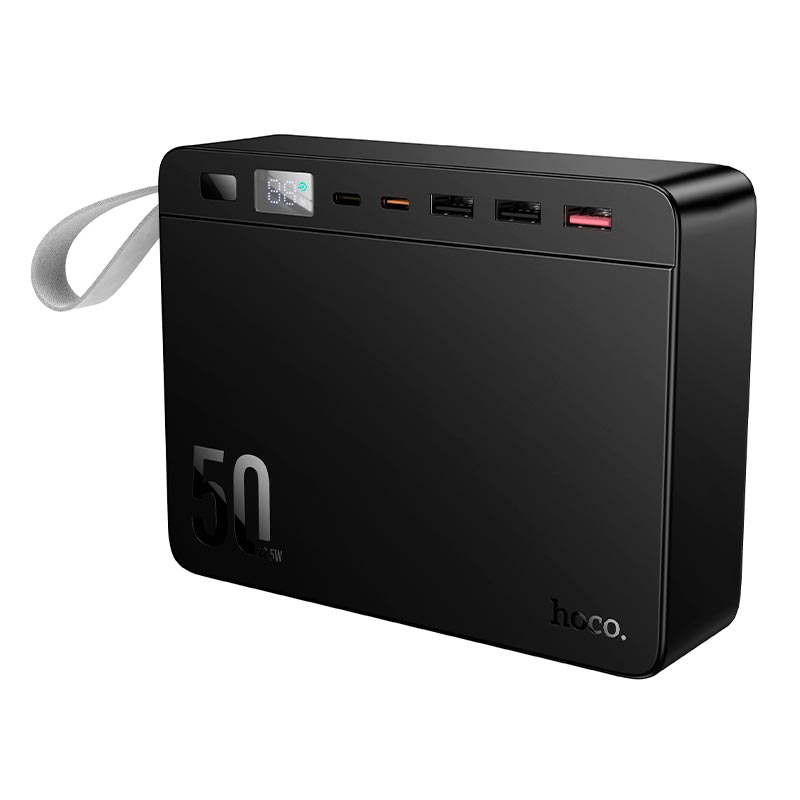 Повербанк Hoco J166 с быстрой зарядкой и фонариком 50000 mAh 22,5W Черный (UPN16099)