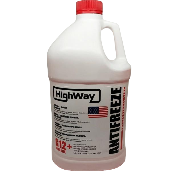Антифриз HighWay Long Life G12 концентрат 3,78 л Красный
