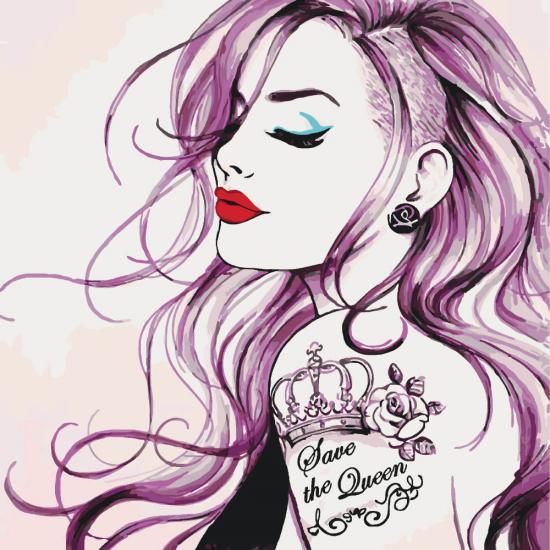 Картина по номерам Идейка Save the Queen 40х40 см в термопакете (KHO2686)