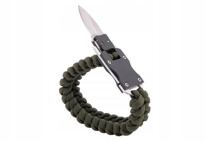 Браслет выживания Paracord Survival с ножом Оливковый (2184)