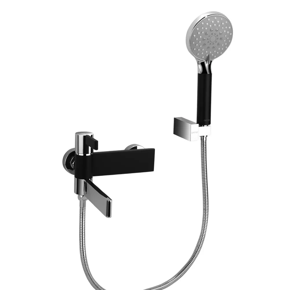 Смеситель для ванны Gappo G3281 с душевым гарнитуром Черный/Хром (2465587256)