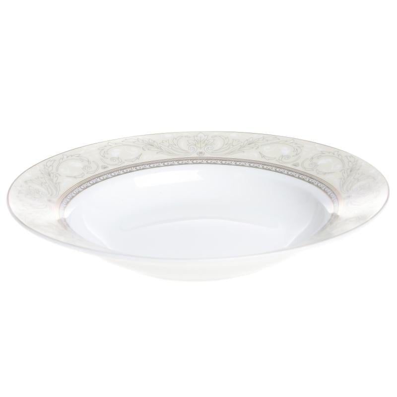 Тарілка супова кругла Lora NP106 кістяна порцеляна Білий (73-046) - фото 1 Тарілка супова кругла Lora NP106 кістяна порцеляна Білий (73-046) - фото 1