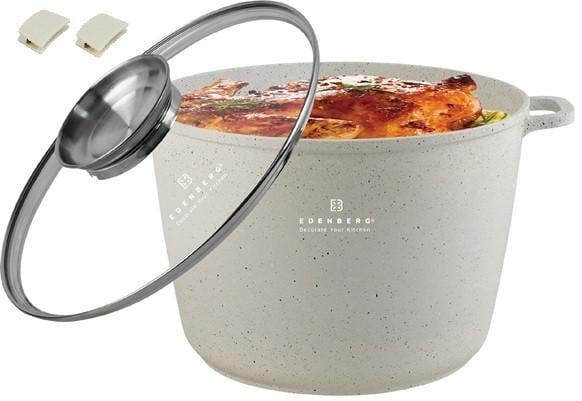 Кастрюля Edenberg 4 л с мраморным антипригарным покрытием и крышкой (EB-3961)