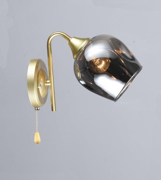 Бра настенное Valeso с затемненным плафоном Е27 IP20 N6621/1W 60W Черный/Золотой (28686866)