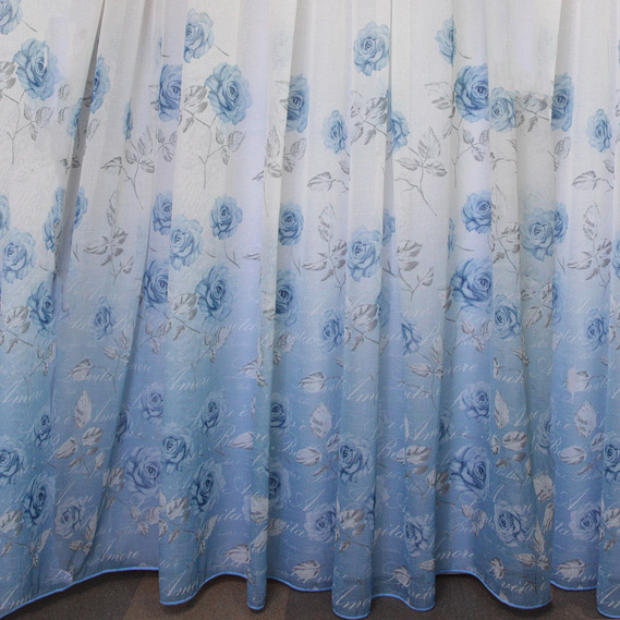 Тюль батист набивная IDEIA Amore V-05 2,9 м Голубой (2200004165349)