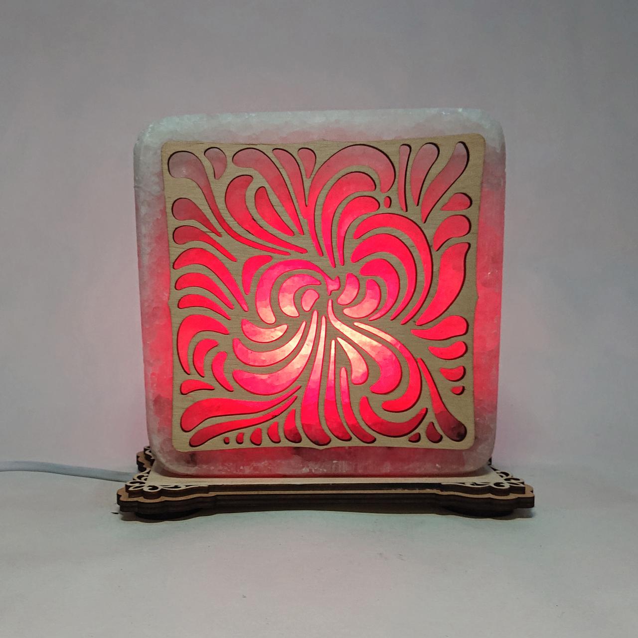 Соляной светильник Вьюнок (k-0005-r)