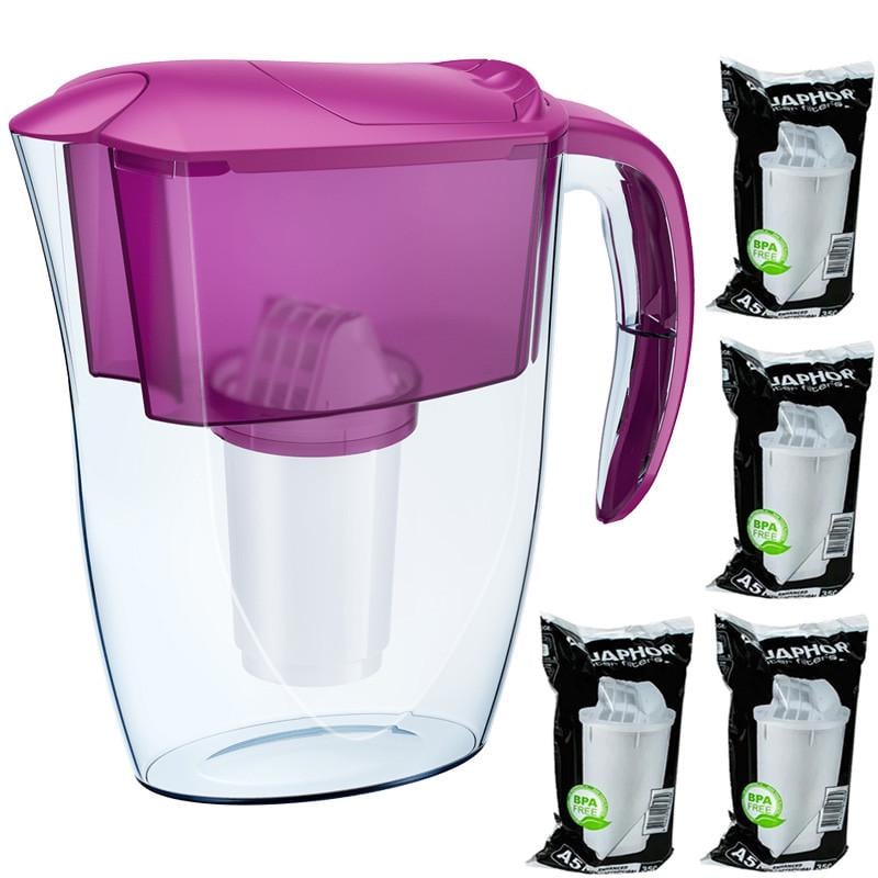 Фильтр-кувшин Аквафор Смайл четыри модуля A5 Цикламен (2294511578)