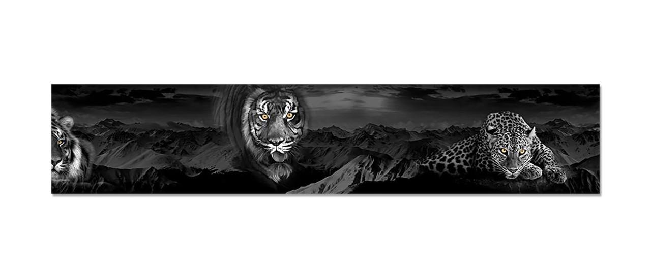 Наклейка виниловая на кухню Zatarga Тигр/Леопард 600х3000 мм (1289776678)