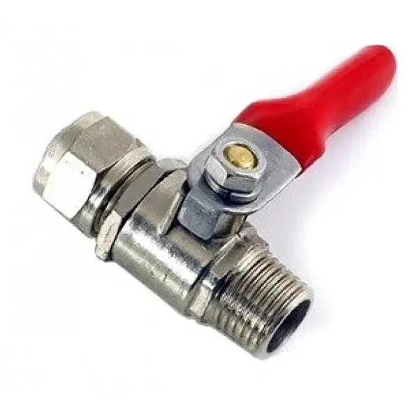 Кран шаровой латунный Aquafilter для подключения фильтров 3/8" шланг х 1/4" РН (KP-BV3814) Кран шаровой латунный Aquafilter для подключения фильтров 3/8" шланг х 1/4" РН (KP-BV3814)