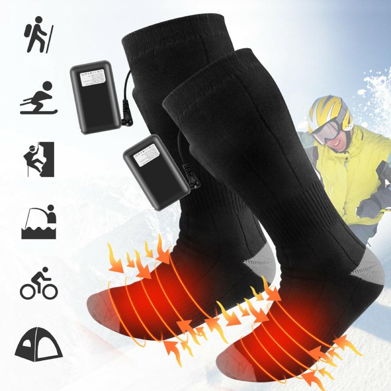 Шкарпетки з підігрівом Heated Socks 4000 мАг 4 рівня нагрівання 37-42 Чорний (3309788) - фото 6