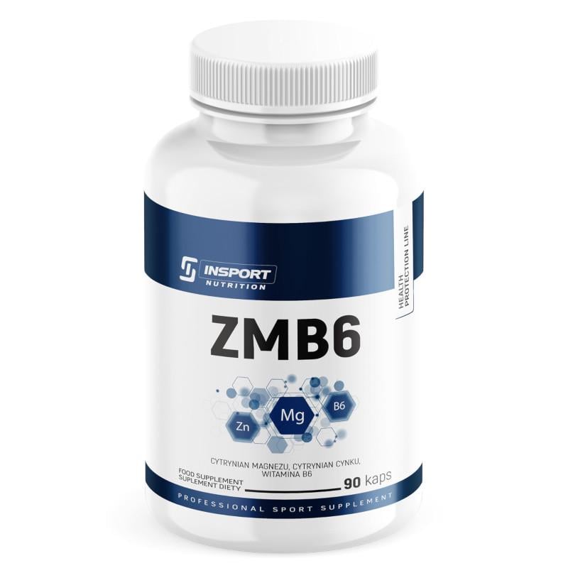 Вітаміни Insport Nutrition ZMB6 Магній/Цинк/Вітамін В6 90 капсул (4002500007)