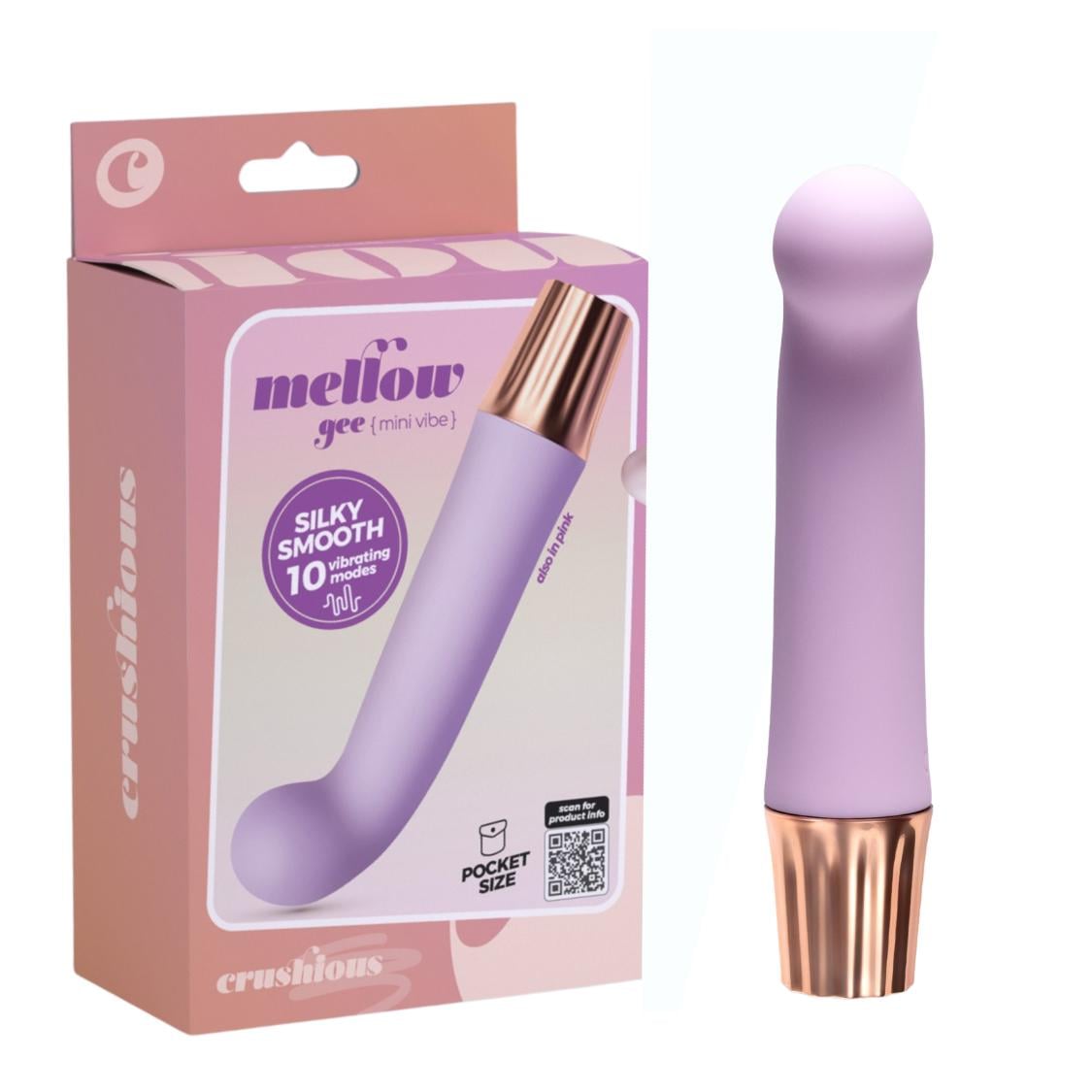 Мини-вибратор для точки G CRUSHIOUS Mellow Gee лавандовый 11,3х2,5 см (EX50877)