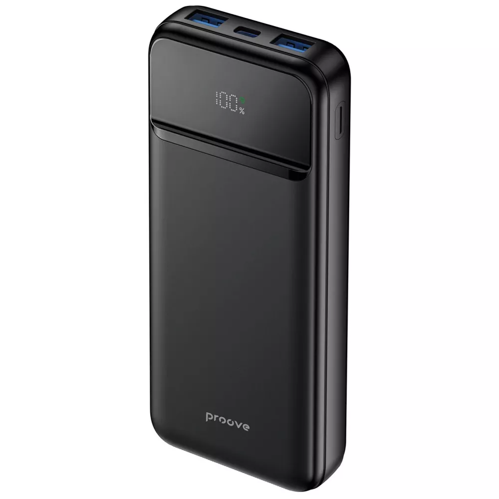 Аккумулятор внешний Proove Illuminator 2 PBIP10212201 10000 mAh Li-Pol 22,5W Power Delivery 2x USB-A Type-C Черный (640624)
